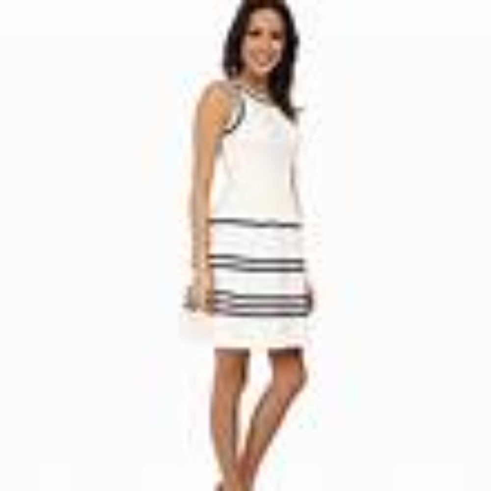 NWT Jessica Simpson White/navy dress